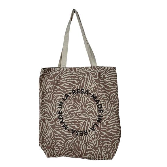 Resa Made In LA Canvas Animal Print Shopping Bag Reusable Eco-Friendly Tote - Picture 1 of 8